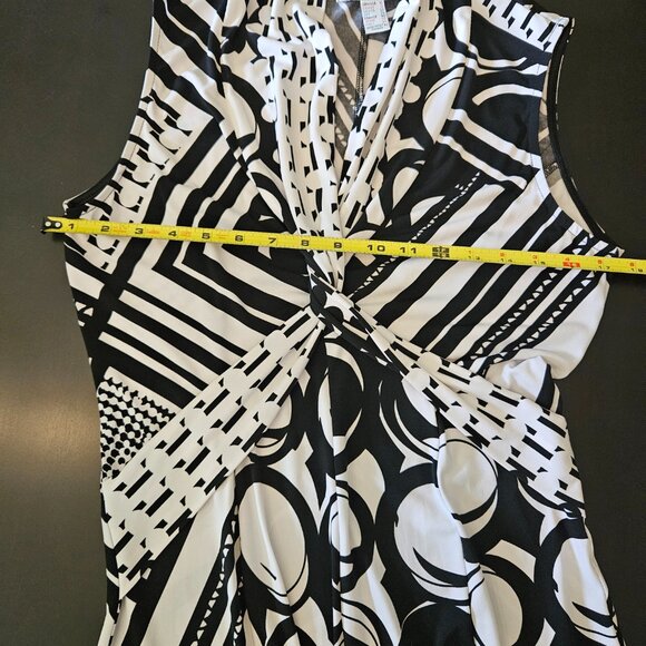 Joseph Ribkoff Black and White Patterned Wedding Dress - Picture 10 of 10